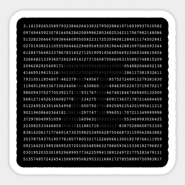 1154 Digits of Pi Sticker by marderofski